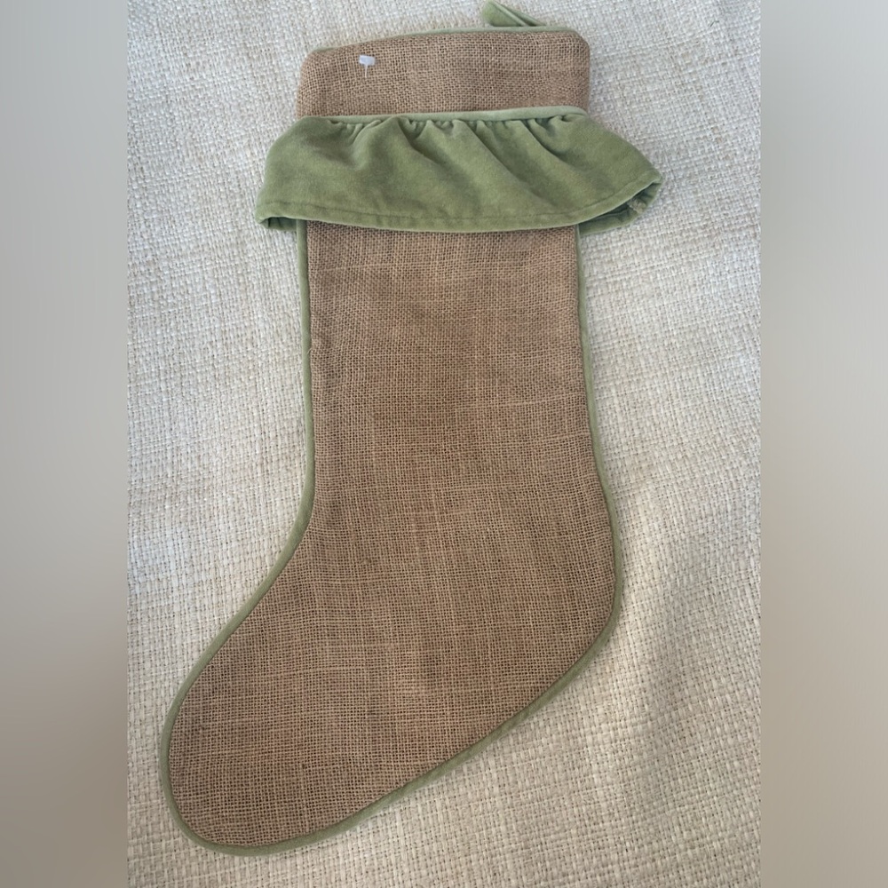 NWOT - Ballard Designs Burlap Stocking